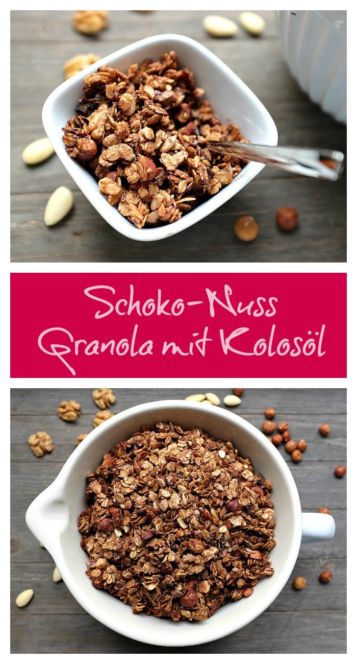 Ein Frühstückstraum: Schoko-Nuss Granola mit Kokosöl
