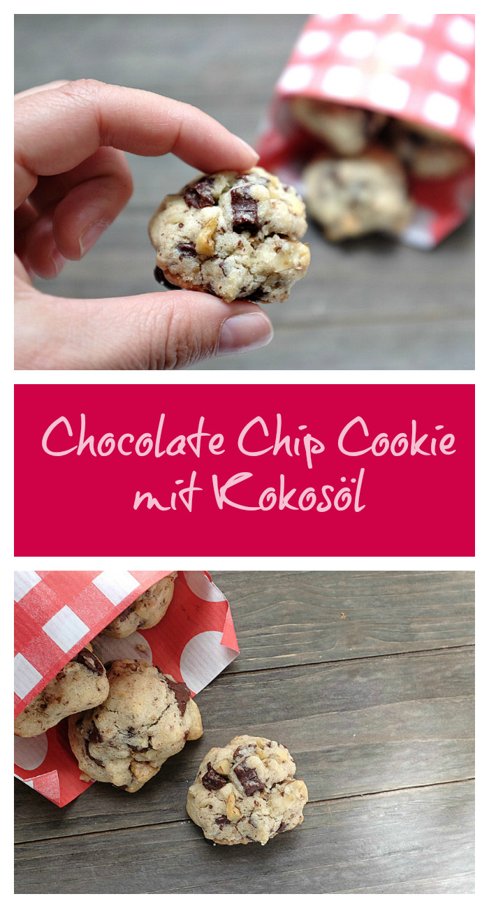 Chocolate Chip Cookies mit Kokosöl Pinterest