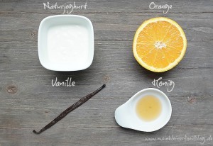 Orangen-Joghurt-Eis am Stiel mit Vanille und Honig
