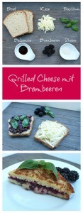 Grilled Cheese in Höchstform: Gefüllt mit Käse, Basilikum und Brombeeren. Ein köstlicher Käsegenuss.