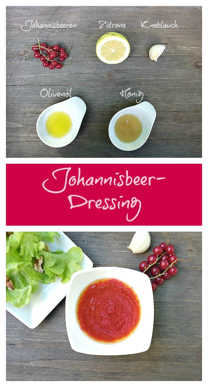 Ein Farbknaller auf dem Salat: Johannisbeere-Dressing