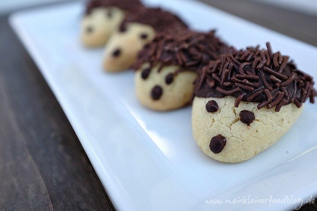 Süße Igelkekse aus 1-2-3 Mürbeteig - Schnelle &amp; einfache Rezepte