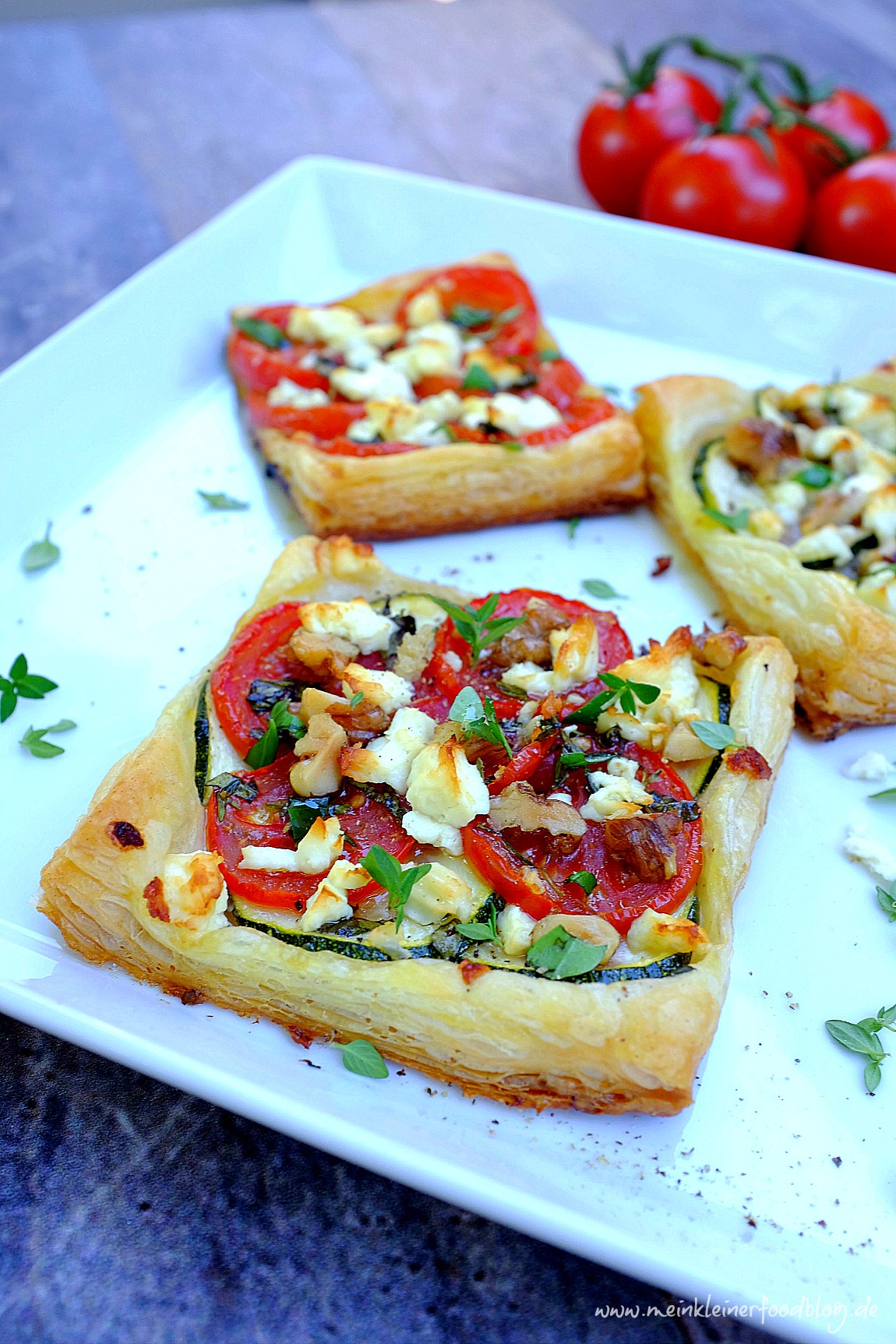 Tomaten-Zucchini-Blätterteig-Tarte - Schnelle &amp; einfache Rezepte