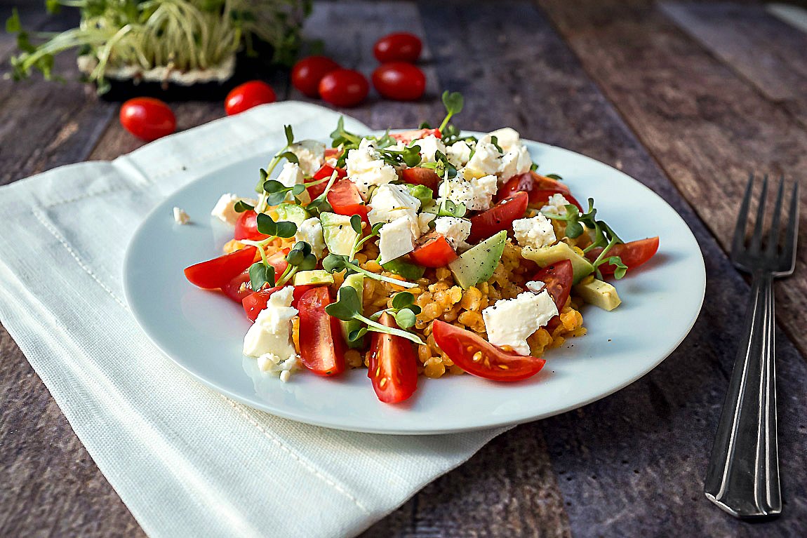 Linsen-Avocado-Salat mit Feta und Tomaten-2 - Schnelle Rezepte aus ...