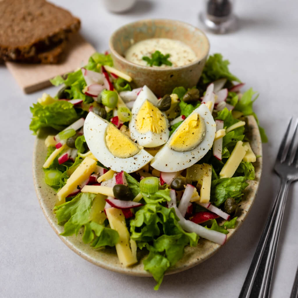 Eiersalat Ohne Mayonnaise Mit Crème Fraîche Mediterraner Eiersalat (ohne Mayonnaise) - Schnelle & einfache Rezepte