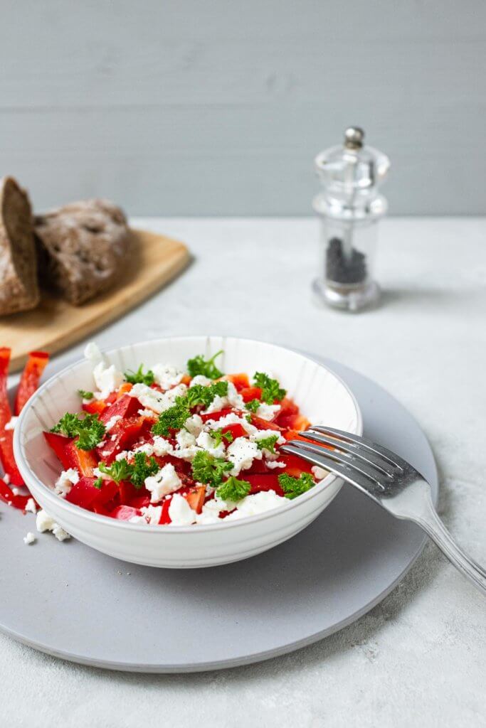 5-Minuten Paprika-Feta-Salat
