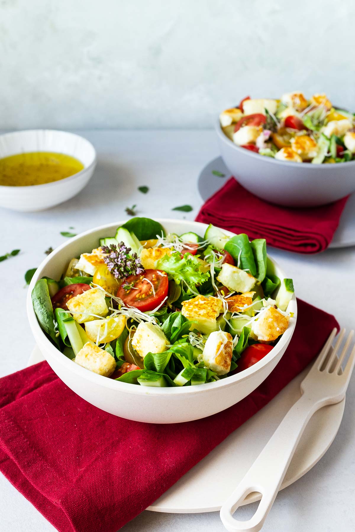 Sommersalat mit Knusperfeta - Schnelle &amp; einfache Rezepte