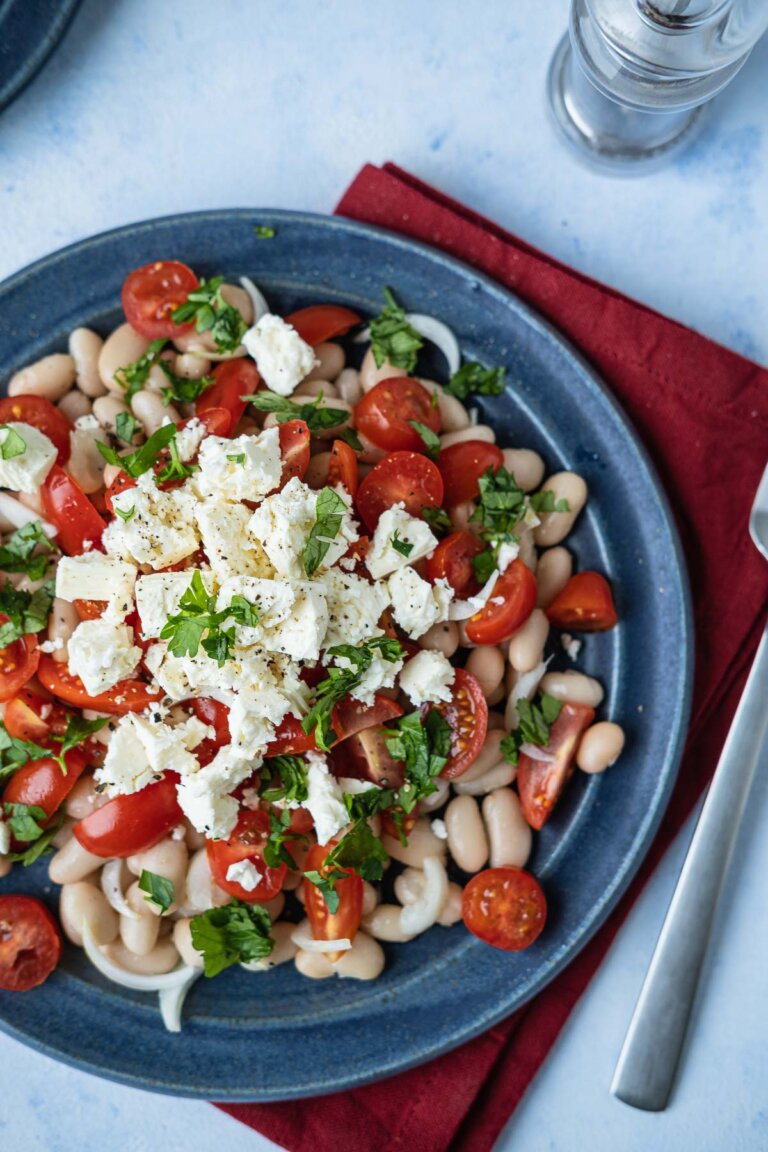 Weisse-Bohnen-Tomaten-Salat-mit-Feta-7 - Schnelle &amp; einfache Rezepte