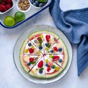 Melonen-Pizza mit Skyr-Creme