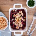 Rote-Bete-Thunfischsalat mit karamellisierten Cashewkernen und Sahnemeerrettich