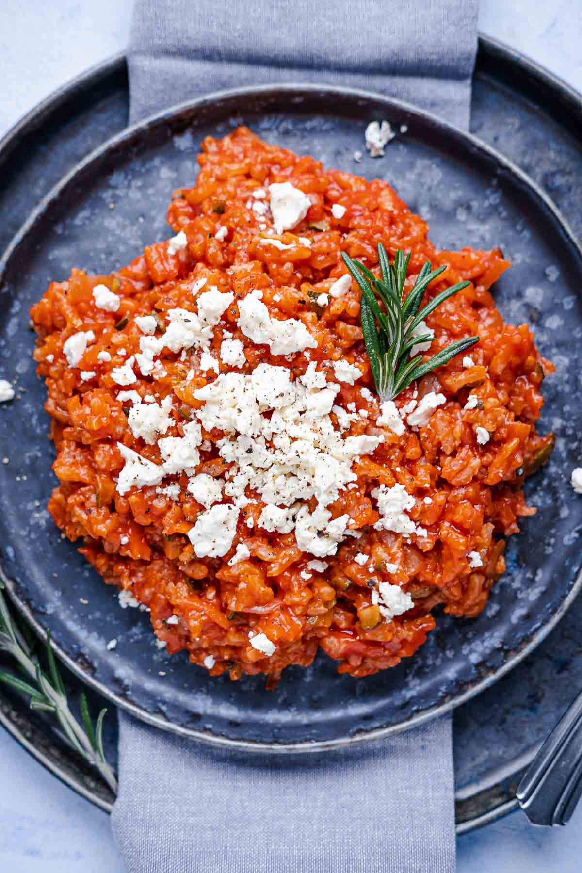 Tomaten-Gemüse-Reis mit Feta - Schnelle &amp; einfache Rezepte